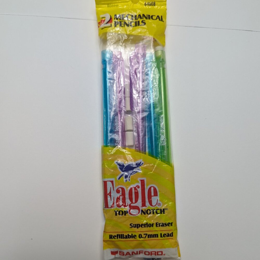 Vintage Sanford Eagle Top Notch #2 0.7mm Mechanical Pencils NEW